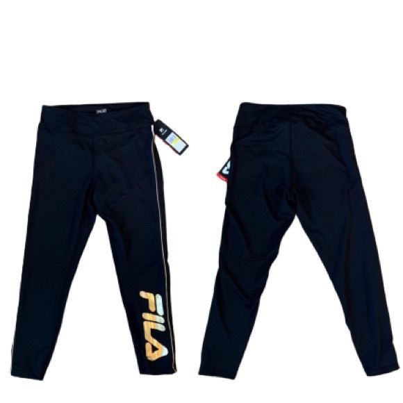 Fila Pants - 💛🖤 Fila “24K Capri” Training pants NWT 🖤💛